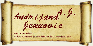 Andrijana Jemuović vizit kartica